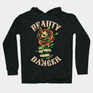 Beauty Skull and Danger Rose Hoodie